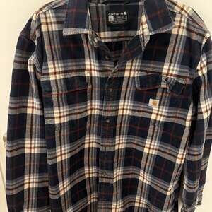 Carhartt Loose Fit Heavyweight Flannel Long-Sleeve Plaid Shirt